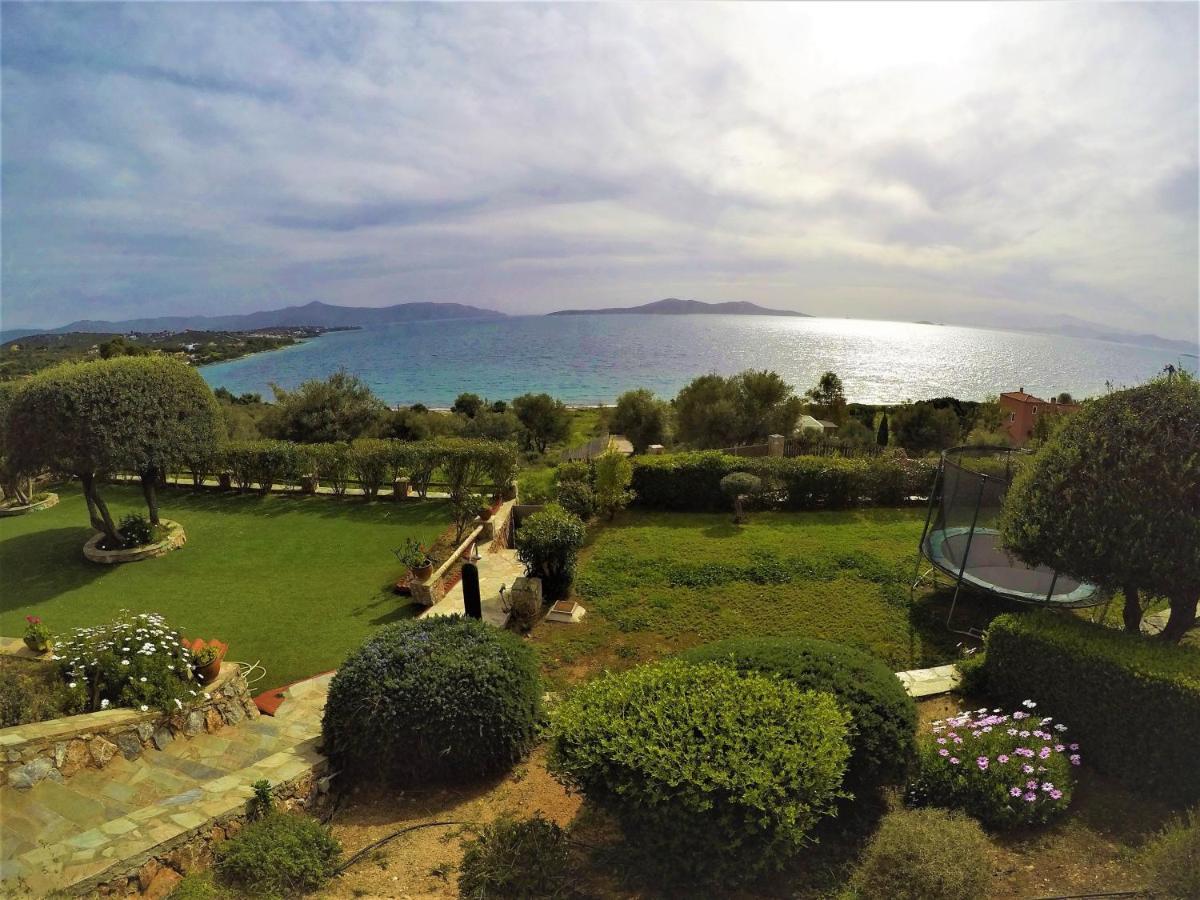 Blue Bay View - Beach House Vathirrevma Bagian luar foto